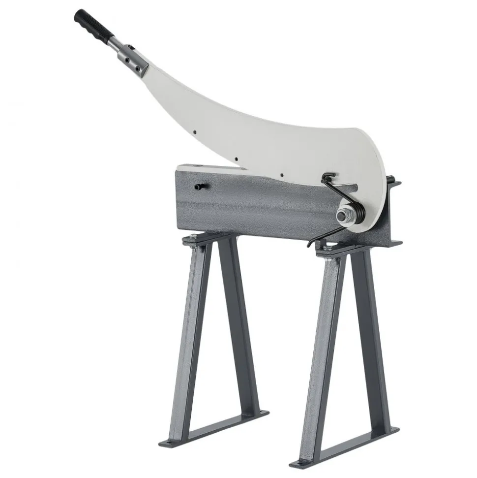 VEVOR Guillotine Shear, 20 in Bed Width Benchtop Cutter, Manual Hand Plate Shear for Metal Sheet Processing, with Q235 Material, High Precision, Stand, for PCB Board, Aluminum, Steel, Copper, Plastic