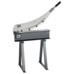 VEVOR Guillotine Shear, 20 in Bed Width Benchtop Cutter, Manual Hand Plate Shear for Metal Sheet Processing, with Q235 Material, High Precision, Stand, for PCB Board, Aluminum, Steel, Copper, Plastic