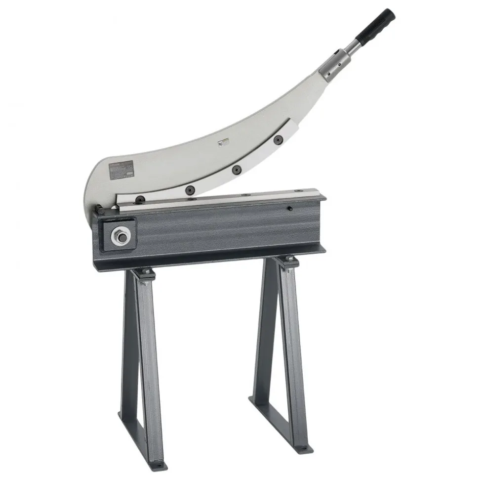 VEVOR Guillotine Shear, 20 in Bed Width Benchtop Cutter, Manual Hand Plate Shear for Metal Sheet Processing, with Q235 Material, High Precision, Stand, for PCB Board, Aluminum, Steel, Copper, Plastic