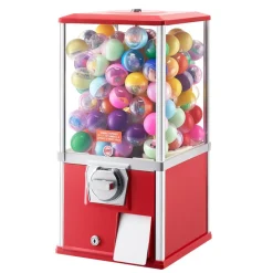 VEVOR Gumball Machine, 21 inch Height Candy Vending Machine Dispenser, 25-Cent Vending Machines for Shopping Malls, Supermarkets, Amusement Parks, Arcades, Holds Up to 180 1.77 inch Spherical Candies