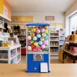 VEVOR Gumball Machine, 21 inch Height Candy Vending Machine Dispenser, 25-Cent Vending Machines for Shopping Malls, Supermarkets, Amusement Parks, Arcades, Holds Up to 180 1.77 inch Spherical Candies