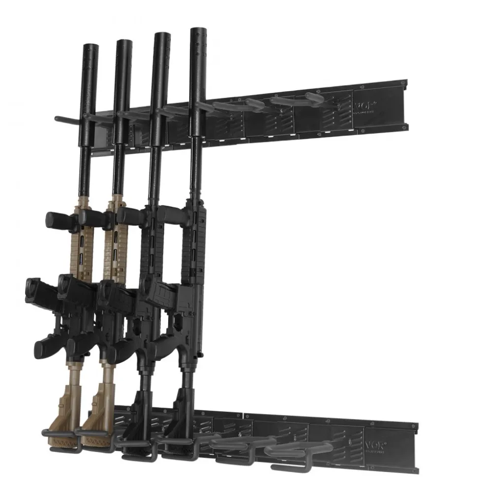 VEVOR Gun Rack, Indoor Gun Rack Wall Mount, 6-Slot Vertical Rifle Shotgun Gun Rack, 180 lb Heavy Duty Metal Wall Gun Rack Display Stand with Soft Padding