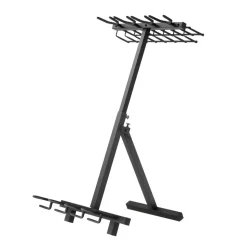 VEVOR Gun Rack, Portable, Folding Heavy Duty Steel Rifle Shotgun Rack Stand, Freestanding Indoor Outdoor Gun Display Storage, Holds Up to 7 Pistols and 4 Rifles or Shotguns, for Shooting Hunting Range