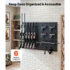 VEVOR Gun Rack, Wall Mount, Heavy-Duty Steel Tactical Rifle Carbine Shotgun Handgun Storage Rack, Securely Holds up to 6 Rifles and 6 Pistols, Modular Firearms Gun Wall Gear Accessories Organizer