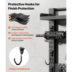 VEVOR Gun Rack Wall Mount, Heavy Duty Steel, Indoor Rifle Shotgun Rack with Magazine Holder, MOLLE Panel, Gun Accessories Display Storage Holder, Hold Up to 5 Rifles or Shotguns, for Tactical Gear