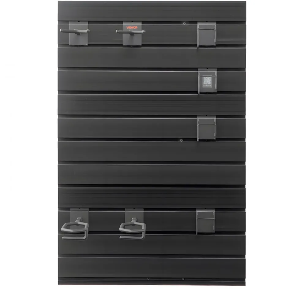 VEVOR Gun Rack, Wall Mount, Tactical Rifle Shotgun Handgun Storage, Heavy-Duty PVC Panels & Steel Wall Racks, Securely Holds up to 2 Rifles & 4 Pistols, Modular Firearms Gun Gear Accessories Organizer