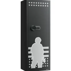 VEVOR 10-12 Gun Safe, Long Gun Cabinet for Rifles and Pistols, Quick Access Rifle Safe with 4 Pistol Pockets and 3 Adjustable Racks, Large Digital Cabinet with Key and Password Lock
