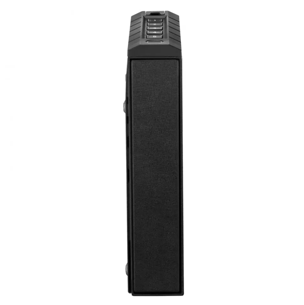VEVOR Gun Safe, Slider Handgun Gun Safe with Fingerprint/Password/Key, 3-Way Quick Access Firearm Case Box with Lighting for 1 Pistol & Magazine, Mounted Pistol Gun Box for Nightstand Bedside Desk Car