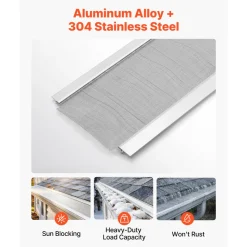VEVOR Gutter Guard, 6 in Aluminum Gutter Cover with Stainless Steel Micro Mesh, Heavy-Duty 48ft Length, 0.04in Thick, Leaf Guard for Debris and Pine Needles, Easy DIY Install, Screws Included, 12 PCS
