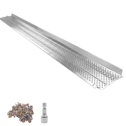 VEVOR Gutter Guard, 6 in Aluminum Gutter Cover Heavy-Duty, 52ft Length Protection Cover for Leaf & Debris, 0.02 in Thickness Mill Finish, Easy DIY Install, Fast Drainage, Screws Included, 13 PCS