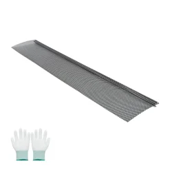 VEVOR Gutter Guard, 6 in Powder-Coated Steel Gutter Screen, Heavy-Duty 75 ft Length, 0.04 in Thickness, Leaf Guard for Debris and Leaves, Easy DIY Install, Fits 6