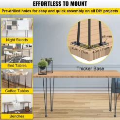VEVOR Hairpin Table Legs 16