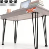 VEVOR Hairpin Table Legs 20" Black Set of 4 Desk Legs 880lbs Load Capacity (Each 220lbs) Hairpin Desk Legs 3 Rods for Bench Desk Dining End Table Chairs Carbon Steel DIY Heavy Duty Furniture Legs