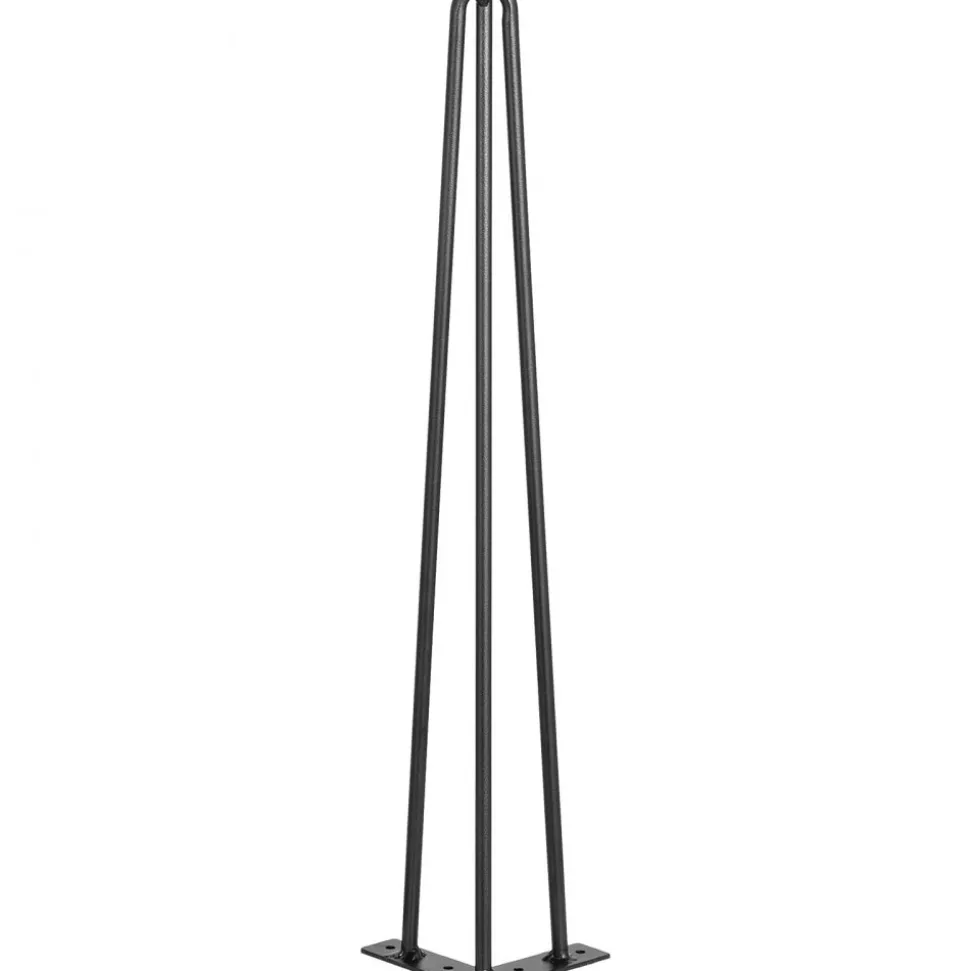 VEVOR Hairpin Table Legs 20" Black Set of 4 Desk Legs 880lbs Load Capacity (Each 220lbs) Hairpin Desk Legs 3 Rods for Bench Desk Dining End Table Chairs Carbon Steel DIY Heavy Duty Furniture Legs