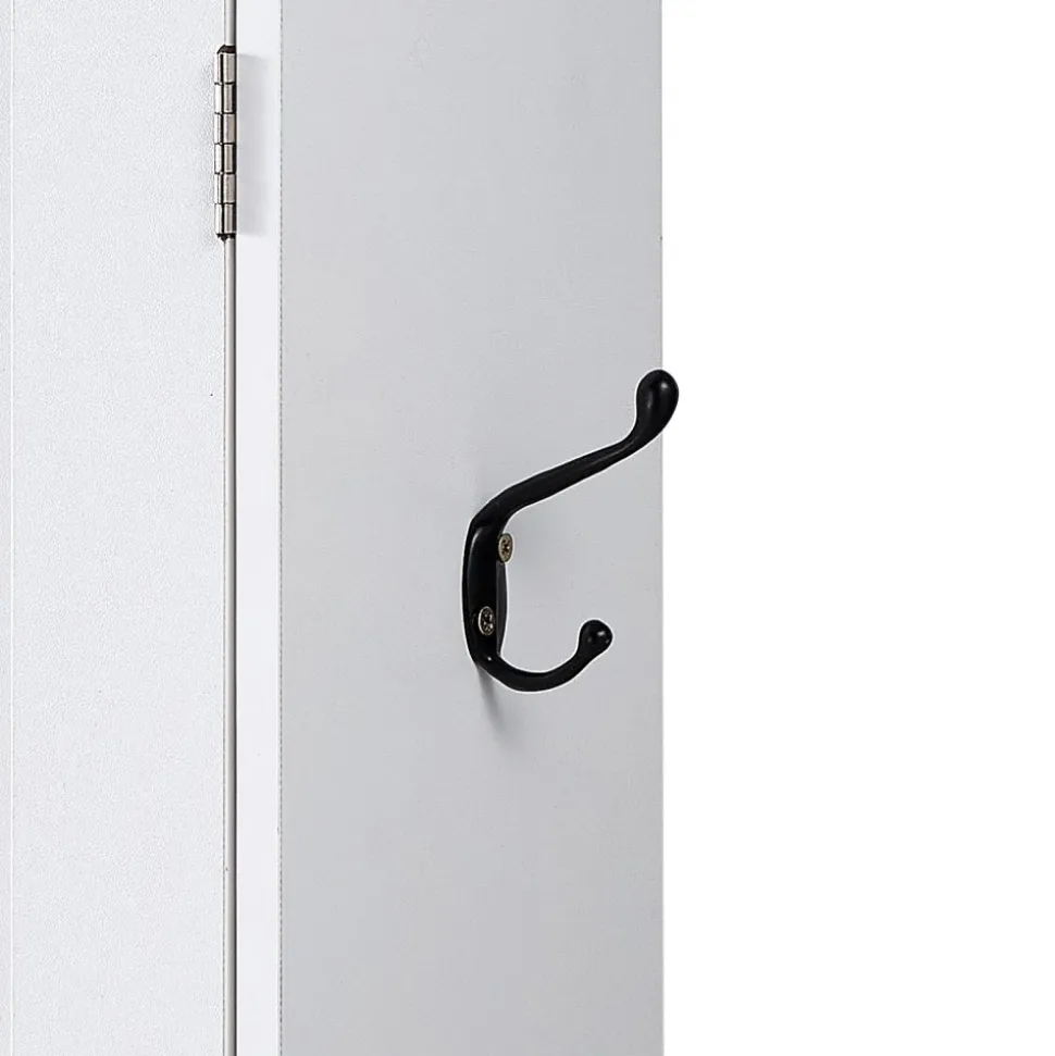VEVOR Hall Tree with Bench and Shoe Storage, 63" Wide, 4-in-1 Entryway Hall Tree with Bench, Hanging Hooks, Storage Cabinet, and Shoe Cabinet, Wooden Furniture for Mudroom, Entryway, Hallway, White