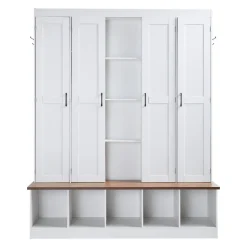 VEVOR Hall Tree with Bench and Shoe Storage, 63