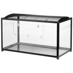 VEVOR Hamster Cage, 360° Viewing Transparent Hamster Habitats, Small Animal Cage, 37.8 x 18.5 x 21.7 in, Ventilated Pet Mouse Cages with Front Door, Portable Hamster House for Rats, Guinea Pigs