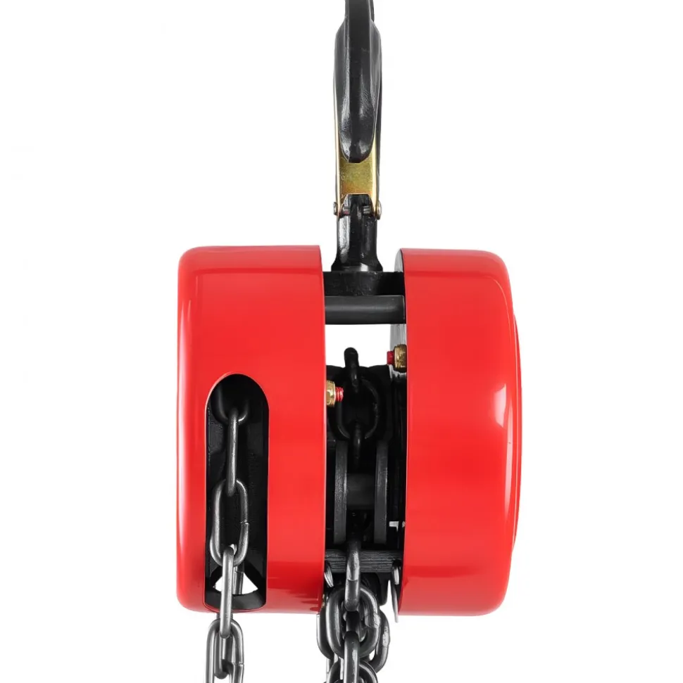 VEVOR Hand Chain Hoist, 1 Ton 2200 lbs Capacity, Manual Chain Block with Upgrade G70 Galvanized Chain, 20 ft Lifting Height, Heavy Duty Pulley Hoist for Garage Warehouse Automotive Machinery, Red
