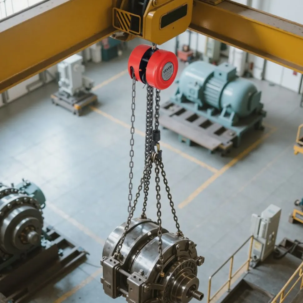VEVOR Hand Chain Hoist, 1 Ton 2200 lbs Capacity, Manual Chain Block with Upgrade G70 Galvanized Chain, 10 ft Lifting Height, Heavy Duty Pulley Hoist for Garage Warehouse Automotive Machinery, Red
