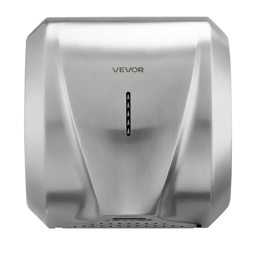 VEVOR Hand Dryer, 2 Pack 1800W Bathroom Air Hand Dryer, Automatic High Speed with HEPA Filter, Fast Drying, Brushed Stainless Steel, AC110-120V Commercial Wall Mounted for Restroom, Hotel, Office,Home