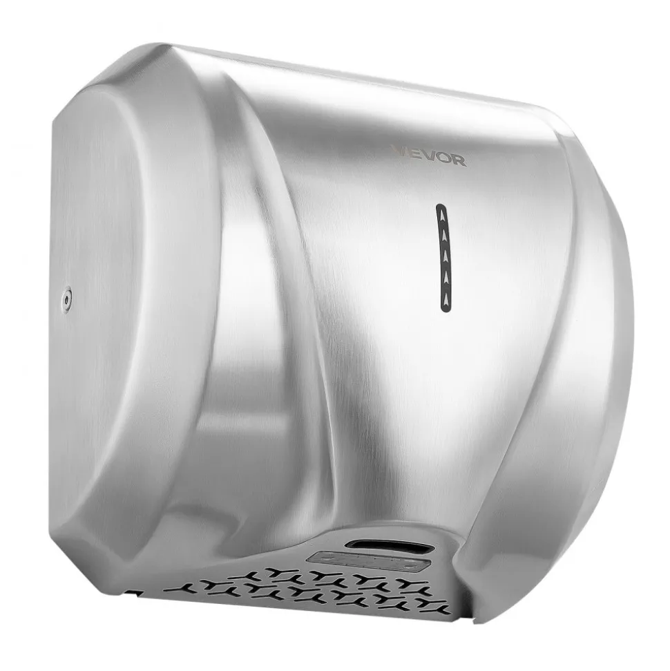 VEVOR Hand Dryer, 2 Pack 1800W Bathroom Air Hand Dryer, Automatic High Speed with HEPA Filter, Fast Drying, Brushed Stainless Steel, AC110-120V Commercial Wall Mounted for Restroom, Hotel, Office,Home