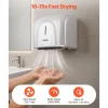 VEVOR Hand Dryer, 1300W Bathroom Air Hand Dryer, Automatic High Speed with HEPA Filter, Fast Drying, Premium ABS Construction, AC110-120V Commercial Wall Mounted for Home Bathroom, Guest Room,Homestay