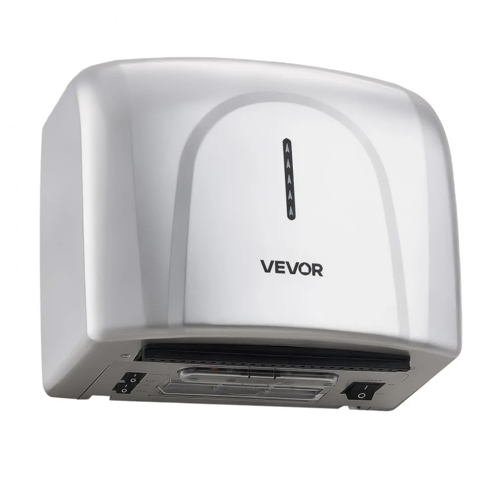 VEVOR Hand Dryer, 1300W Bathroom Air Hand Dryer, Automatic High Speed with HEPA Filter, Fast Drying, Premium ABS Construction, AC110-120V Commercial Wall Mounted for Home Bathroom, Guest Room,Homestay