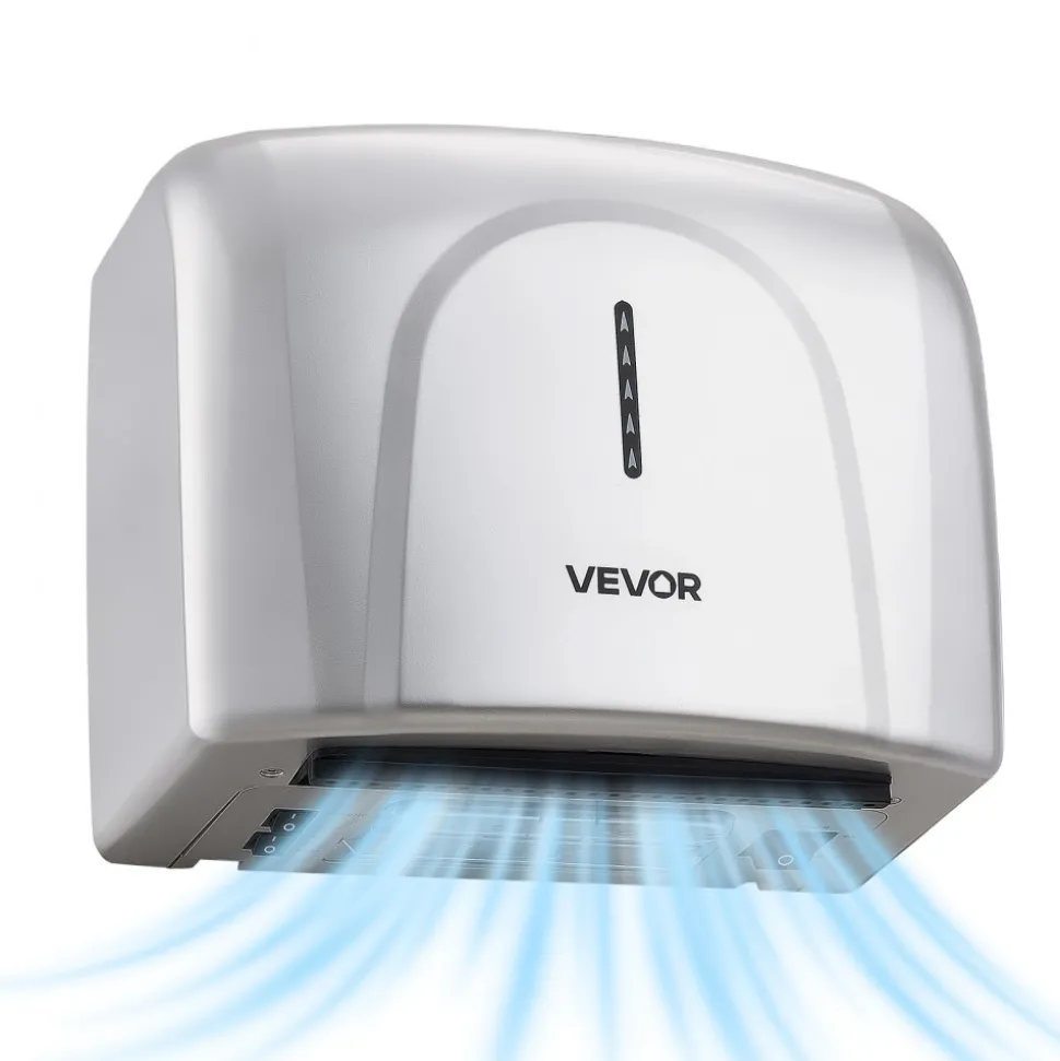 VEVOR Hand Dryer, 1300W Bathroom Air Hand Dryer, Automatic High Speed with HEPA Filter, Fast Drying, Premium ABS Construction, AC110-120V Commercial Wall Mounted for Home Bathroom, Guest Room,Homestay