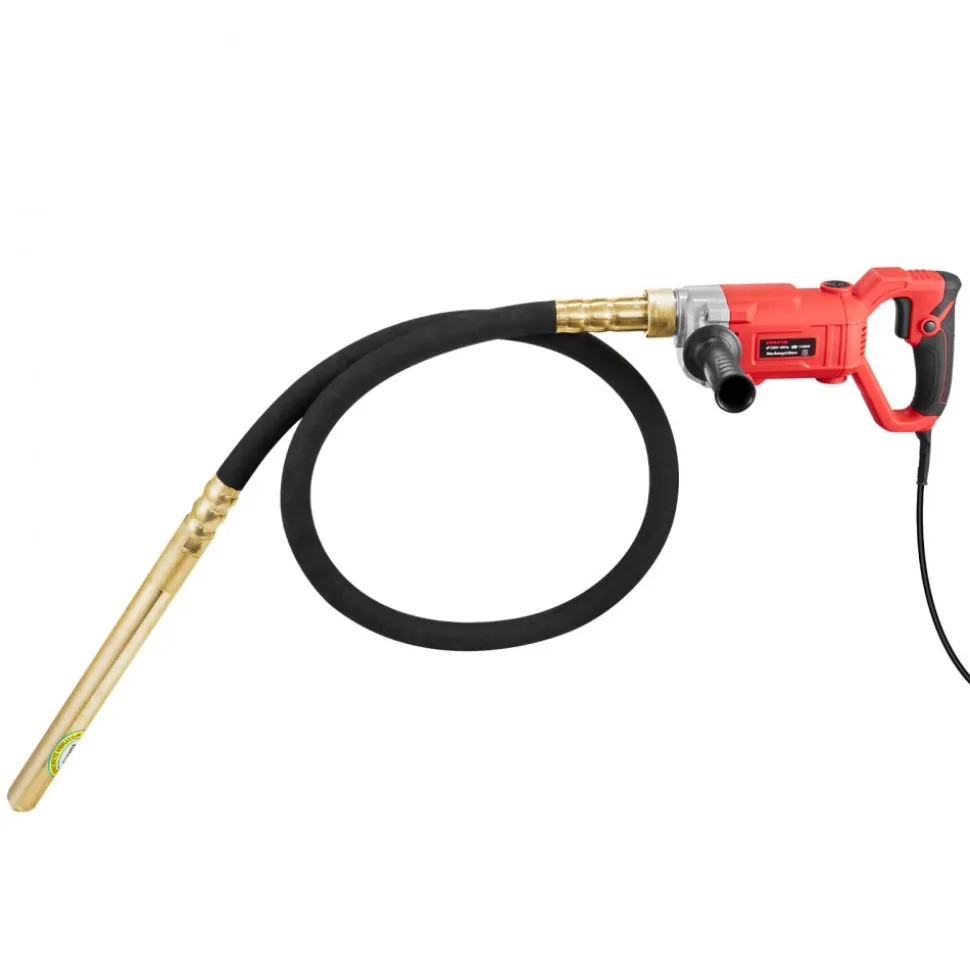 VEVOR Handheld Concrete Vibrator, 800W Electric Vibrator 13000 VPM, Electric Concrete Vibrating Tool With 6.6ft / 2m Shaft Rod, Portable Pencil Cement Vibrator Remove Air Bubble and Mix Concrete
