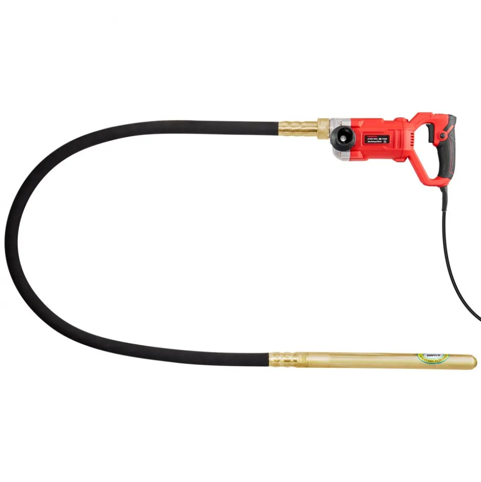 VEVOR Handheld Concrete Vibrator, 800W Electric Vibrator 13000 VPM, Electric Concrete Vibrating Tool With 6.6ft / 2m Shaft Rod, Portable Pencil Cement Vibrator Remove Air Bubble and Mix Concrete