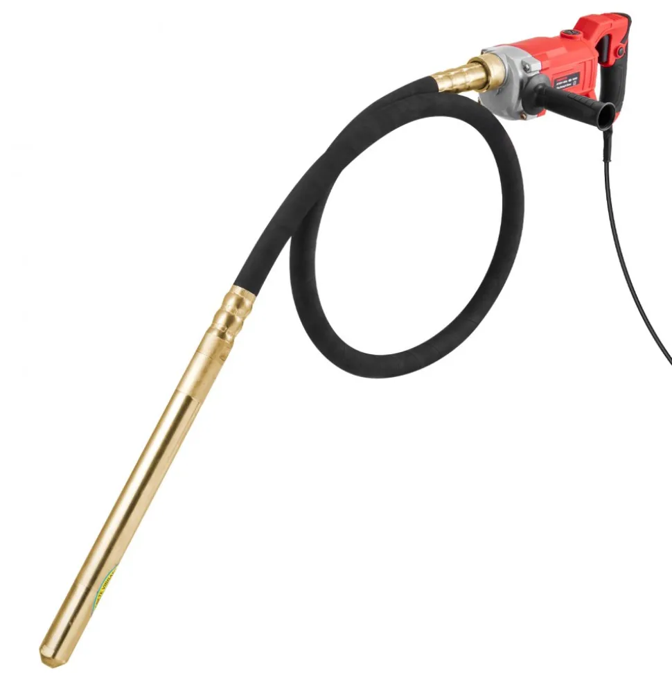 VEVOR Handheld Concrete Vibrator, 800W Electric Vibrator 13000 VPM, Electric Concrete Vibrating Tool With 6.6ft / 2m Shaft Rod, Portable Pencil Cement Vibrator Remove Air Bubble and Mix Concrete