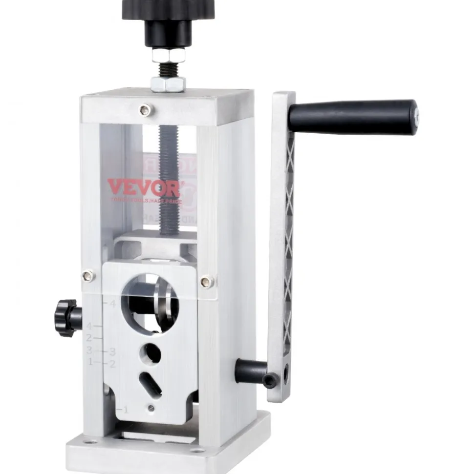 VEVOR Hand-Operated Wire Stripper, 0.06''-1.5'' Cable Removal Tool, Drill Attachment Option, Clear Depth Gauge, Lightweight Aluminum Build for Efficient Copper Scrap Processing