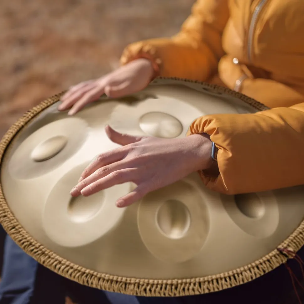 VEVOR Handpan Drum, 22 in & 10 Notes, D Minor Hand Drum, Hand Pan Drum Instrument with Mallets, 432Hz Handpan Stand & Carry Bag, Steel Healing Sound Drum, Percussion Instruments for Adults Beginners