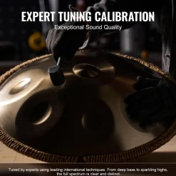 VEVOR Handpan Drum, 22 in & 9 Notes, D Minor Hand Drum, Hand Pan Drum Instrument with Mallets, 440Hz Handpan Stand & Carry Bag, Steel Healing Sound Drum, Percussion Instruments for Adults Beginners