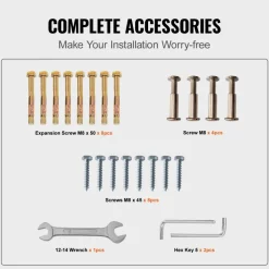 VEVOR Handrails for Outdoor Steps, Fit 1 or 3 Steps Outdoor Stair Railing, White Wrought Iron Handrail, Flexible Front Porch Hand Rail, Transitional Handrails for Concrete Steps or Wooden Stairs