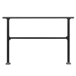 VEVOR Handrails for Outdoor Steps, 4-5 Step Stair Hand Rail Kit, Transitional Carbon Steel Railings with Installation Kit, Stair Rails for Seniors, Concrete Steps & Porch & Deck, Black Square Tube