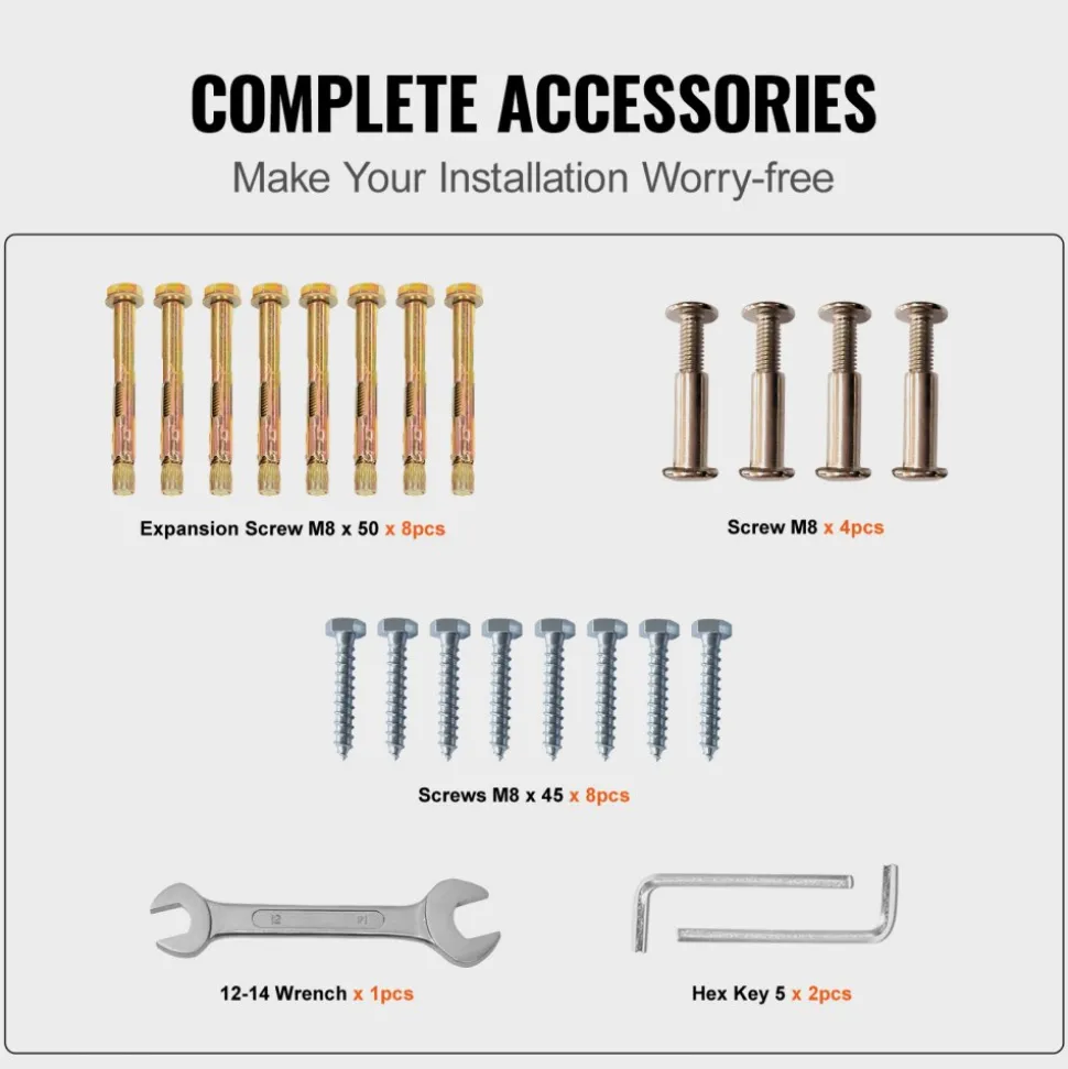 VEVOR Handrails for Outdoor Steps, Fit 1 or 3 Steps Outdoor Stair Railing, Black Wrought Iron Handrail, Flexible Front Porch Hand Rail, Transitional Handrails for Concrete Steps or Wooden Stairs