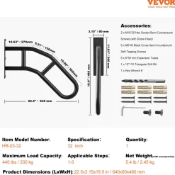 VEVOR Handrails for Outdoor Steps, 32