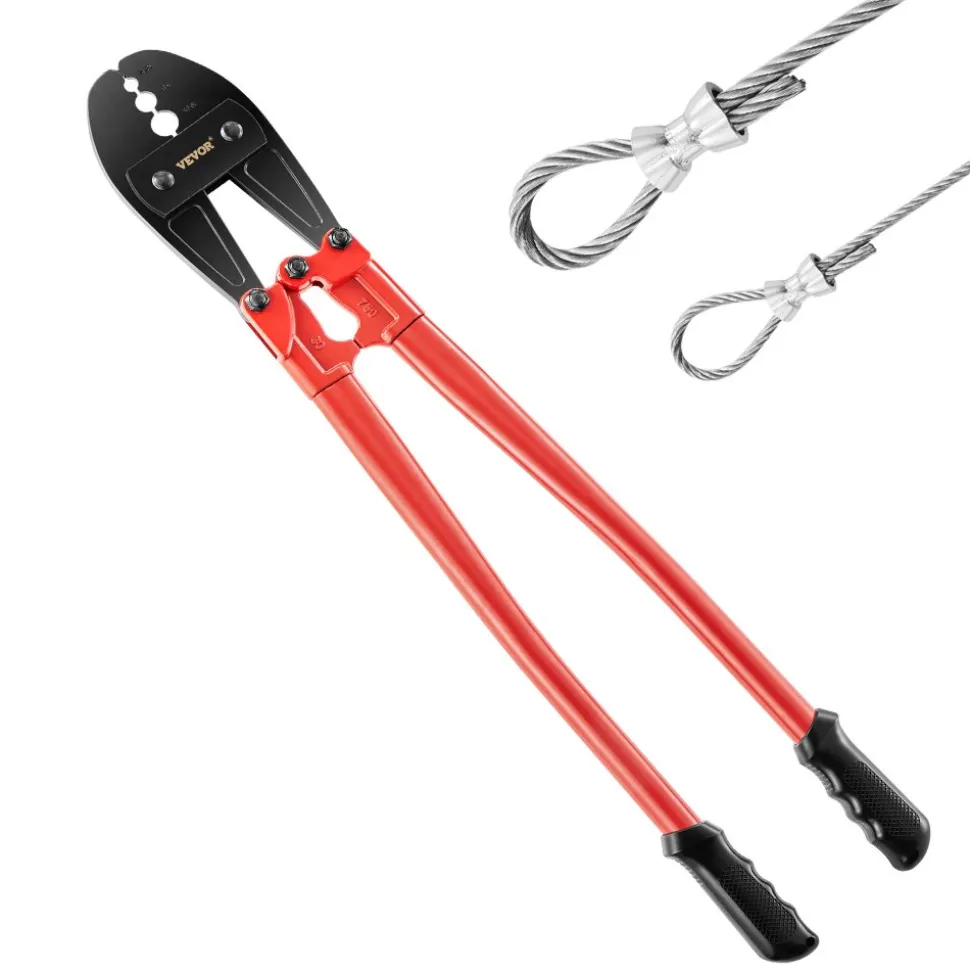 VEVOR 30" Hand Swager, Swaging Tool for 5/32", 1/4" and 5/16" Wire Rope Cable