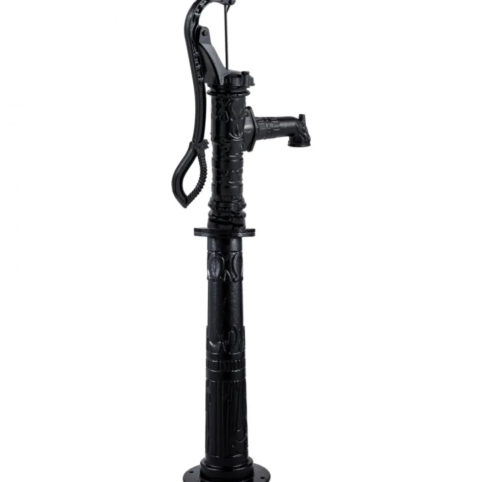 VEVOR Hand Water Pump with Stand 15.7 x 9.4 x 53.1 inch Pitcher Pump & 26 inch Pump Stand with Pre-set 1/2" Holes for Easy Installation Rustic Cast Iron Well Pump for Yard Garden Farm Irrigation Blac