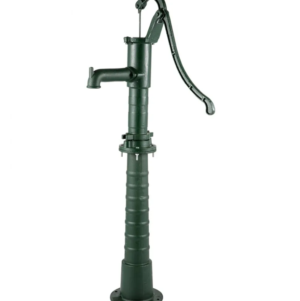 VEVOR Hand Water Pump with Stand, 15.7 x 9.4 x 51.6 inch Pitcher Pump& 26 inch Pump Stand with Pre-set 1/2" Holes for Easy Installation, Rustic Cast Iron Well Pump for Yard, Garden, Farm Irrigation,