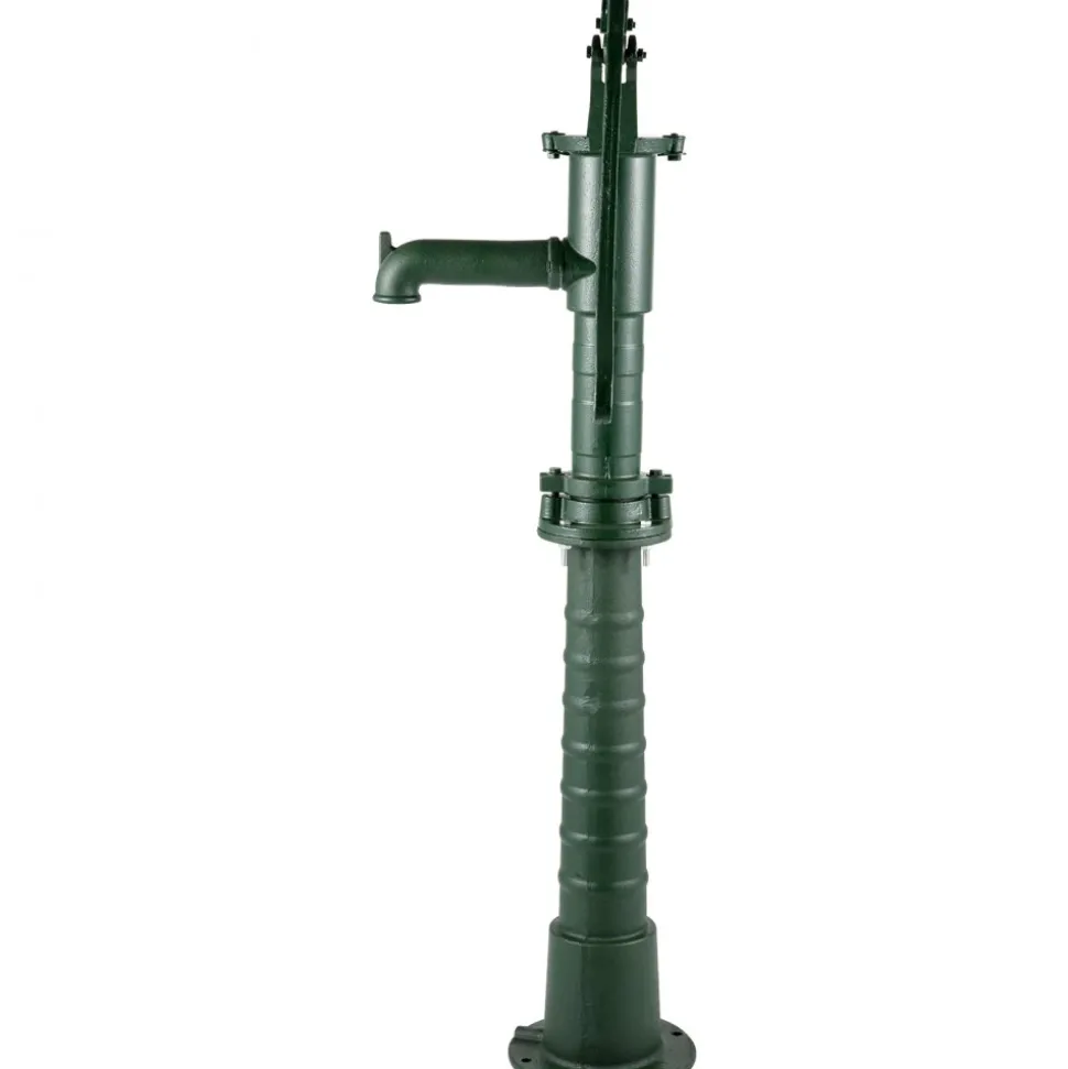 VEVOR Hand Water Pump with Stand, 15.7 x 9.4 x 51.6 inch Pitcher Pump& 26 inch Pump Stand with Pre-set 1/2" Holes for Easy Installation, Rustic Cast Iron Well Pump for Yard, Garden, Farm Irrigation,