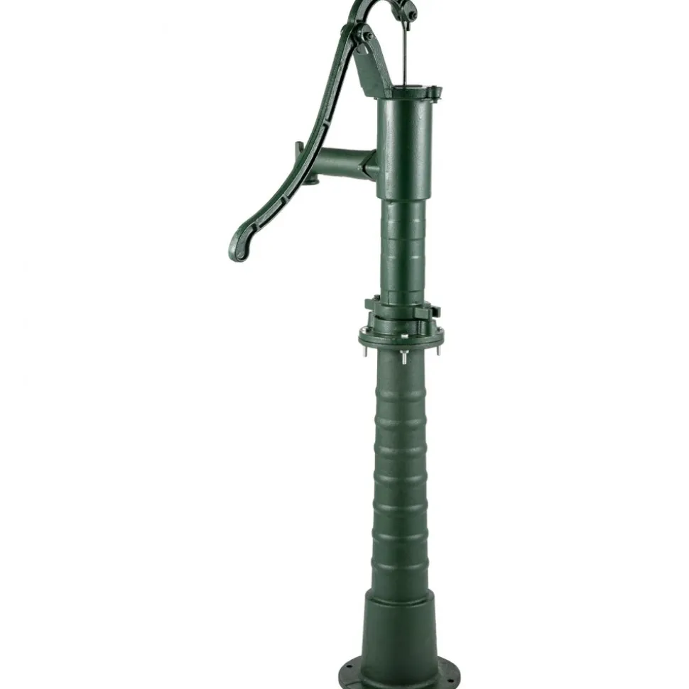 VEVOR Hand Water Pump with Stand, 15.7 x 9.4 x 51.6 inch Pitcher Pump& 26 inch Pump Stand with Pre-set 1/2" Holes for Easy Installation, Rustic Cast Iron Well Pump for Yard, Garden, Farm Irrigation,