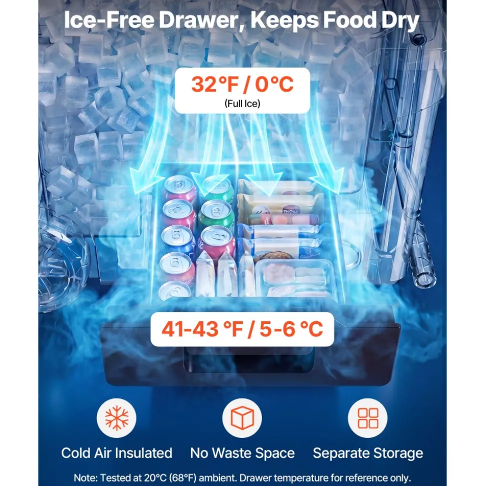 VEVOR Hard Cooler, 45QT Portable Rolling Cooler with Wheels, Leak-Resistant Coolbox Keeps Contents Cool for 48 Hours, Ice Retention Insulated Chests, Ultra-Light for Outdoor Picnics, Grill, Camping
