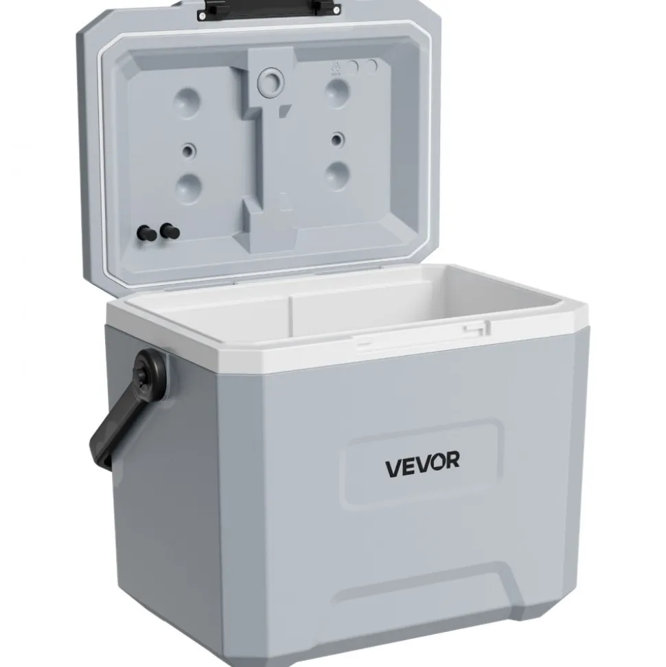 VEVOR Hard Cooler, 24QT Portable Cooler, Leak-Resistant Coolbox Keeps Contents Cool for 48 Hours, Insulated Chests with Ice Retention and Heavy-Duty Handle, Ultra-Light for Camping, Concerts, Sports