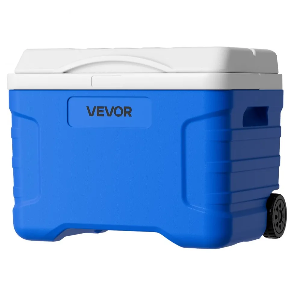 VEVOR Hard Cooler, 21QT Portable Rolling Cooler with Wheels, Leak-Resistant Coolbox Keeps Contents Cool for 48 Hours, Ice Retention Insulated Chests, Ultra-Light for Outdoor Picnics, Grill, Camping