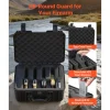 VEVOR Hard Pistol Case, Heavy Duty Hard Gun Case with XPE Foam Lining, Waterproof Pistol Storage Box with Customizable Interior & Handle for Gun, Lenses, Camera, Gear, TSA Compliant, 15.9x12.5x7.5 in