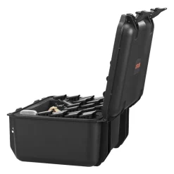 VEVOR Hard Pistol Case, Heavy Duty Hard Gun Case with XPE Foam Lining, Waterproof Pistol Storage Box with Customizable Interior & Handle for Gun, Lenses, Camera, Gear, TSA Compliant, 15.9x12.5x7.5 in