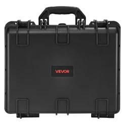 VEVOR Hard Pistol Case, Heavy Duty Hard Gun Case with XPE Foam Lining, Waterproof Pistol Storage Box with Customizable Interior & Handle for Gun, Lenses, Camera, Gear, TSA Compliant, 18.7x12.5x7.5 in