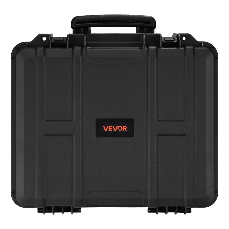 VEVOR Hard Pistol Case, Heavy Duty Hard Gun Case with XPE Foam Lining, Waterproof Pistol Storage Box with Customizable Interior & Handle for Gun, Lenses, Camera, Gear, TSA Compliant, 19.3x17.1x8.3 in